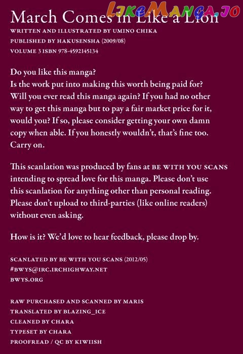 Read 3-Gatsu No Lion (EN) Manga Online