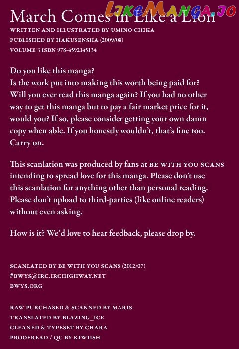 Read 3-Gatsu No Lion (EN) Manga Online