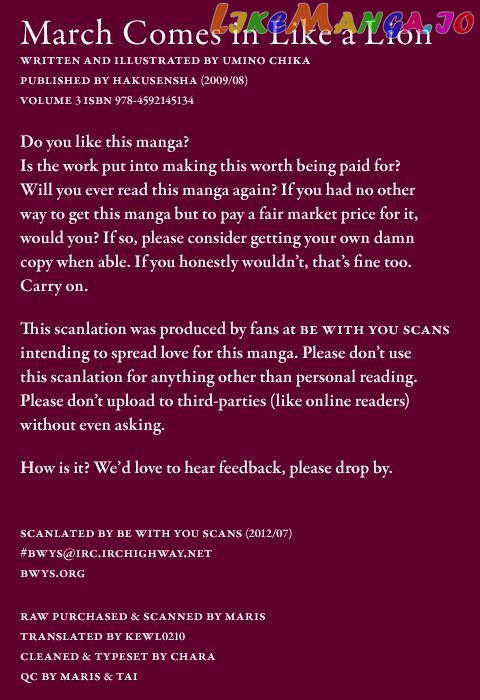Read 3-Gatsu No Lion (EN) Manga Online
