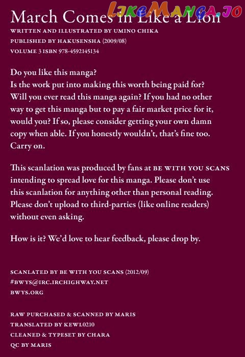 Read 3-Gatsu No Lion (EN) Manga Online