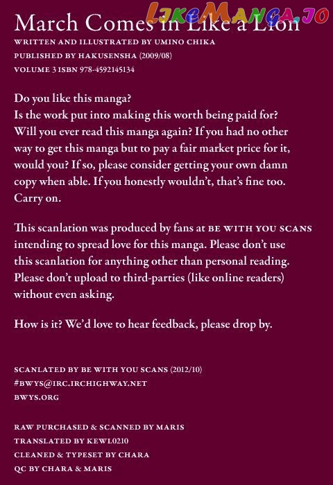 Read 3-Gatsu No Lion (EN) Manga Online