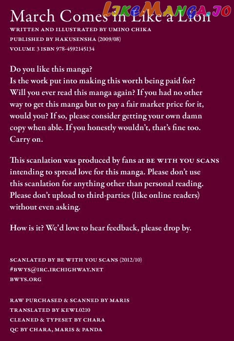 Read 3-Gatsu No Lion (EN) Manga Online