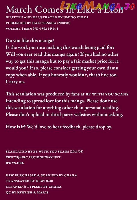 Read 3-Gatsu No Lion (EN) Manga Online