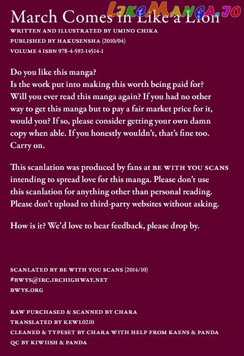 Read 3-Gatsu No Lion (EN) Manga Online