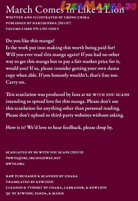 Read 3-Gatsu No Lion (EN) Manga Online