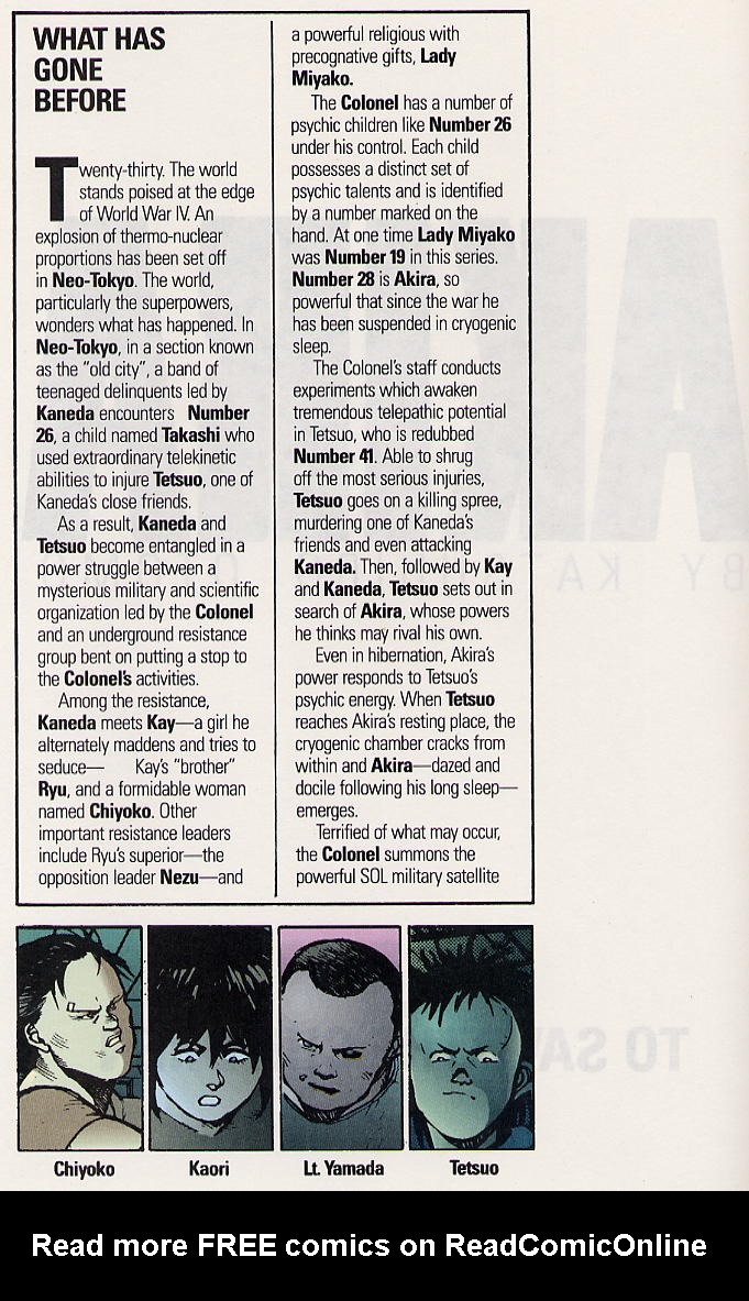 Read Akira Manga Online