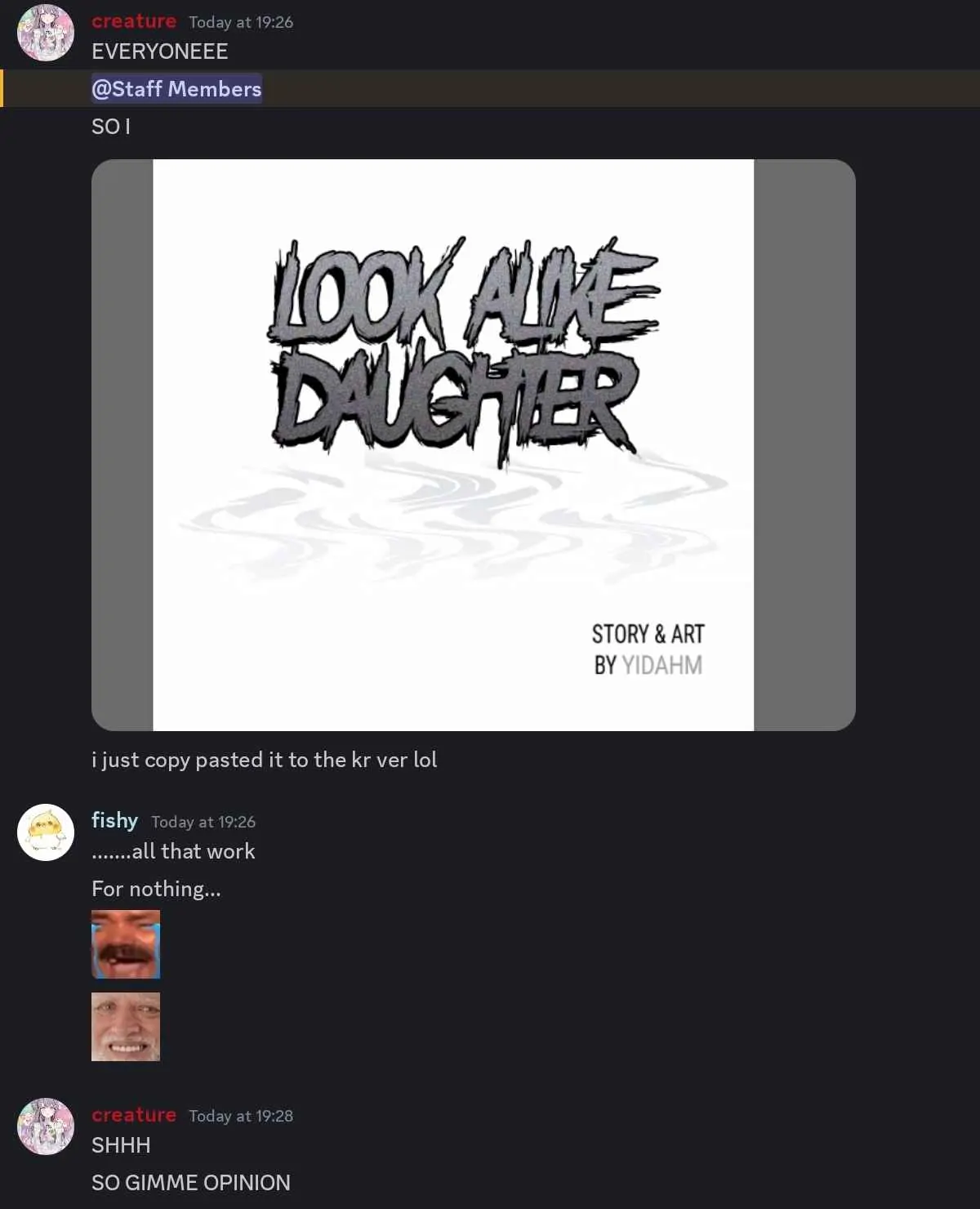 Read Look-Alike Daughter Manga Online