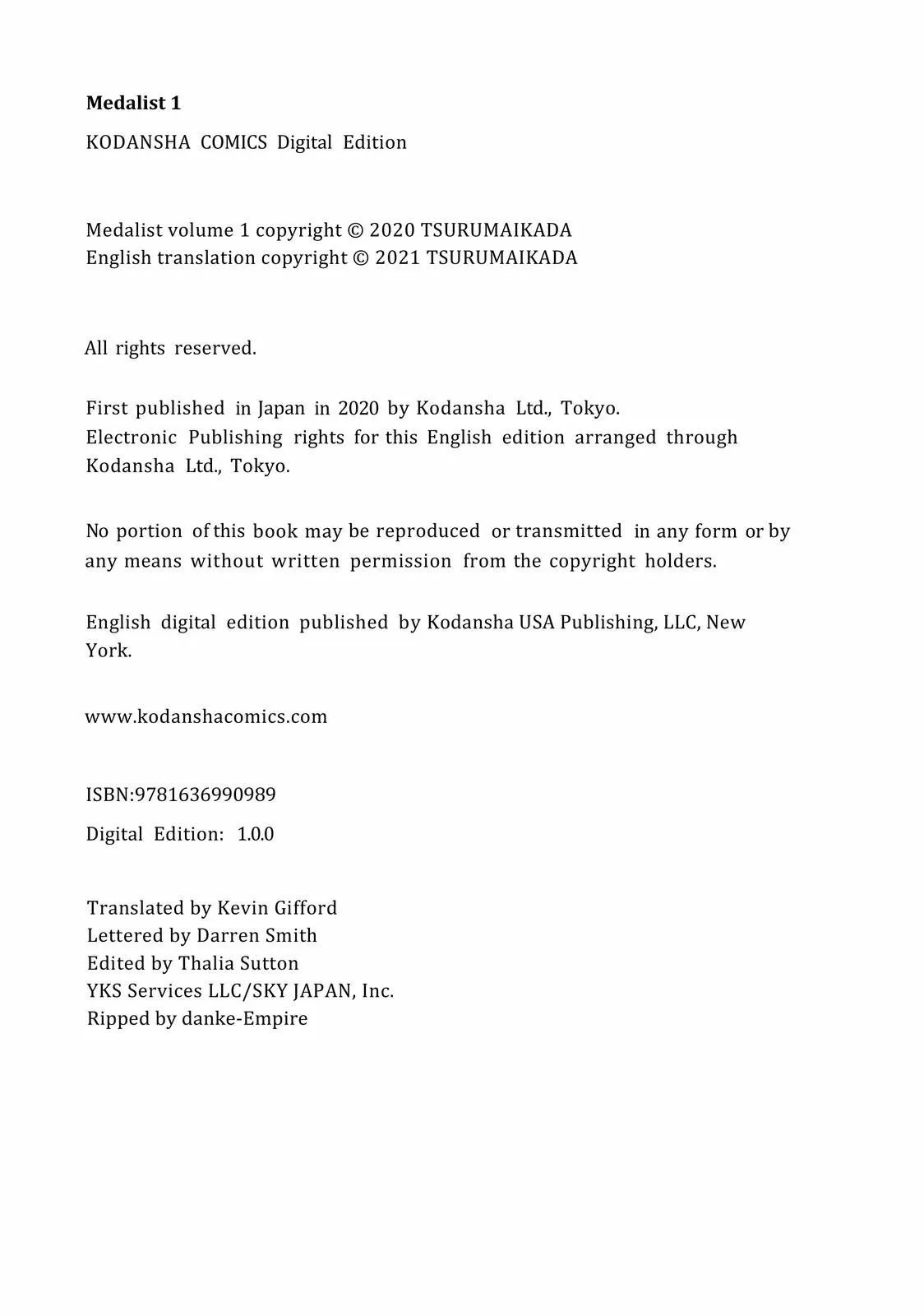Read Medalist (EN) Manga Online