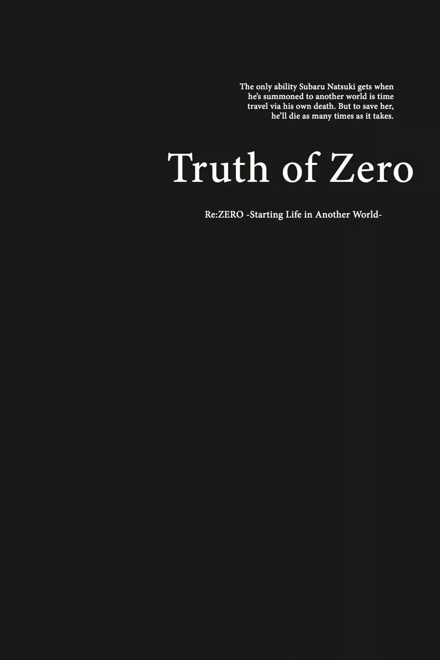 Read Re_ZERO -Starting Life in Another World (EN) Manga Online