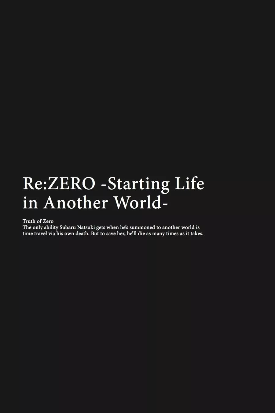 Read Re_ZERO -Starting Life in Another World (EN) Manga Online
