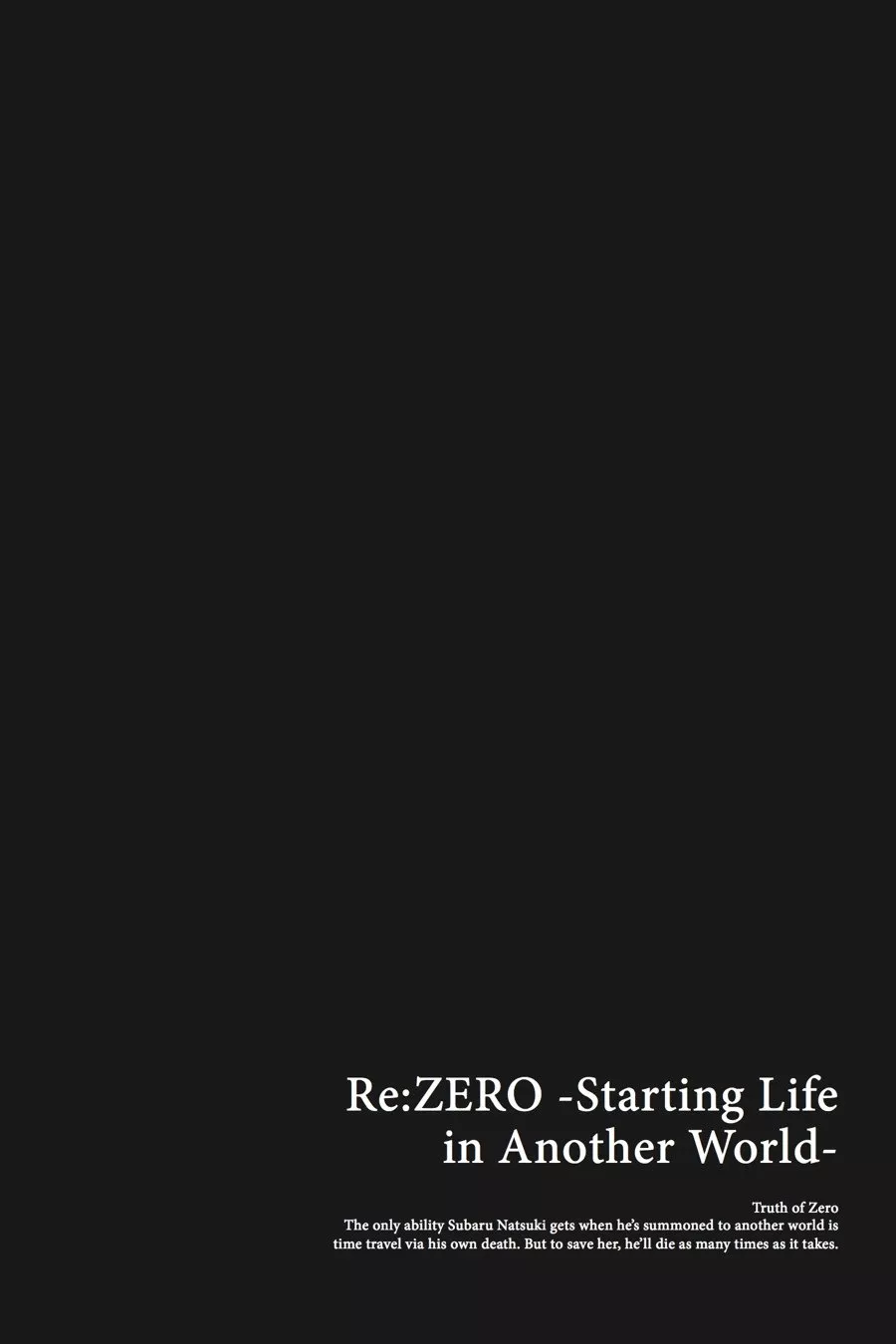 Read Re_ZERO -Starting Life in Another World (EN) Manga Online