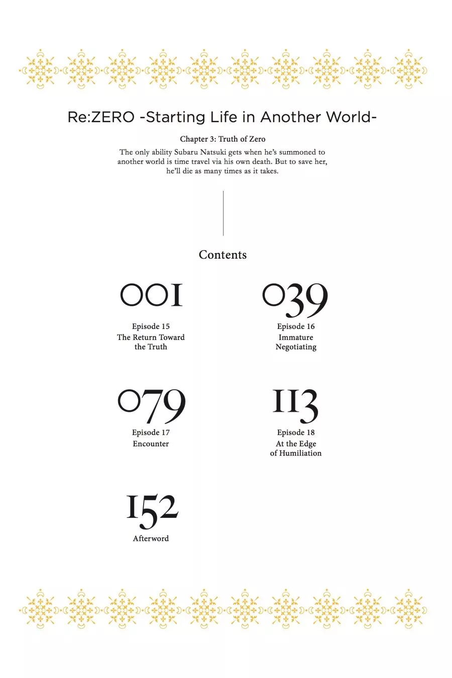 Read Re_ZERO -Starting Life in Another World (EN) Manga Online