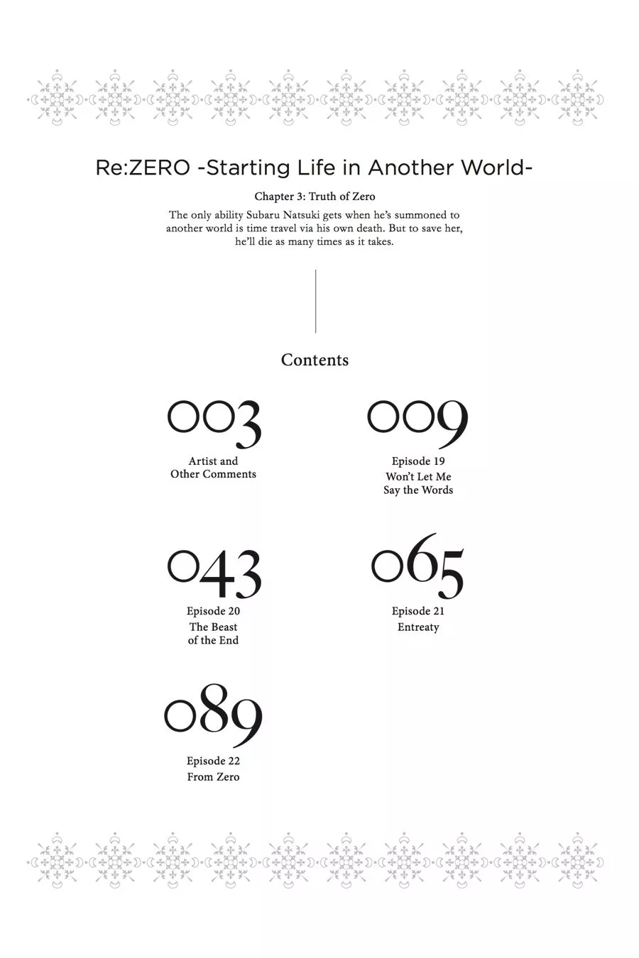 Read Re_ZERO -Starting Life in Another World (EN) Manga Online
