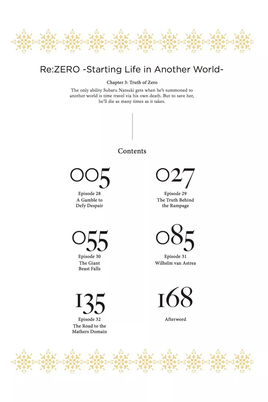 Read Re_ZERO -Starting Life in Another World (EN) Manga Online