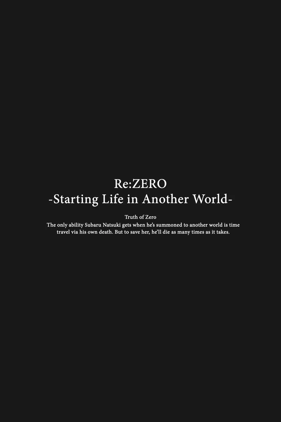 Read Re_ZERO -Starting Life in Another World (EN) Manga Online