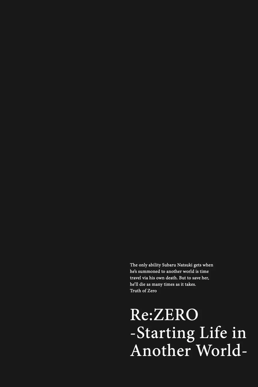Read Re_ZERO -Starting Life in Another World (EN) Manga Online