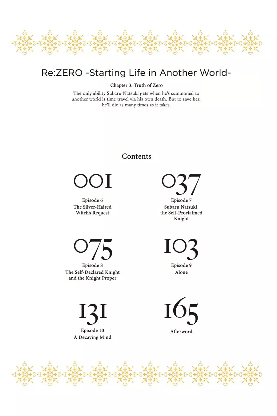 Read Re_ZERO -Starting Life in Another World (EN) Manga Online