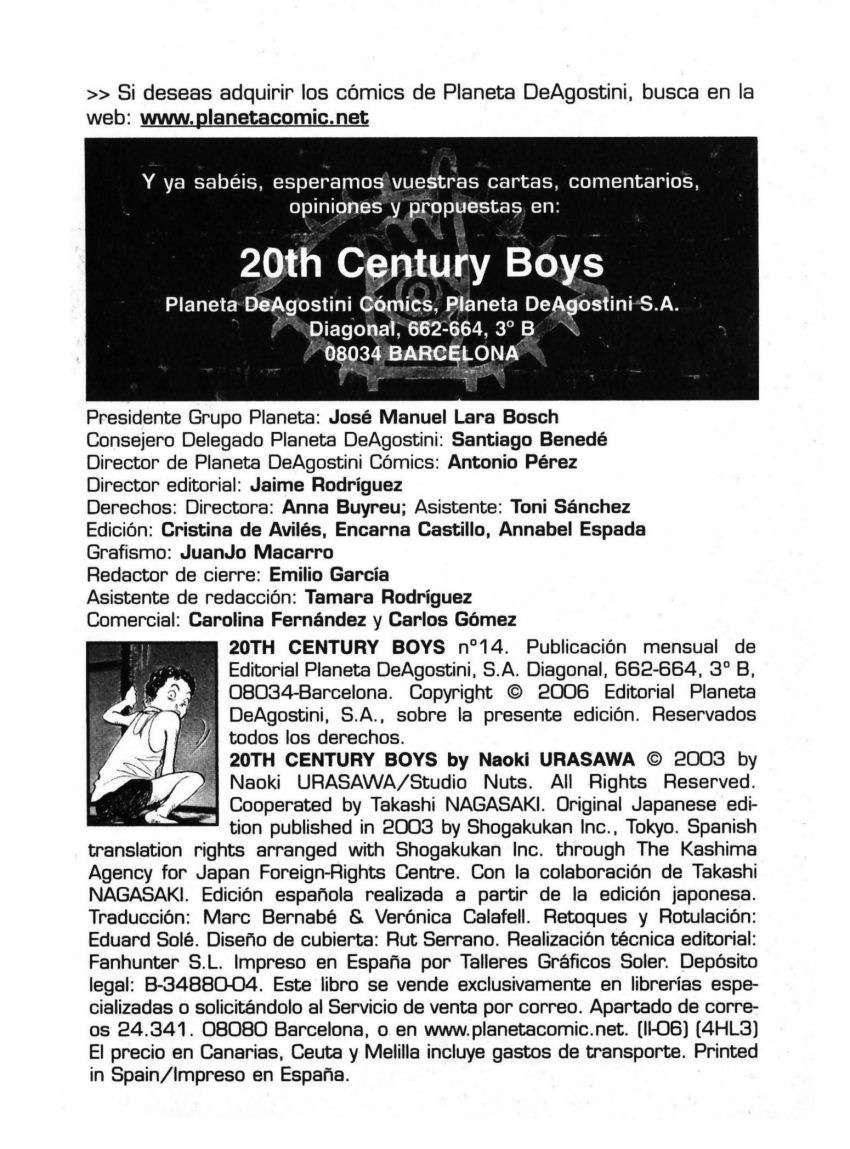 Read 20th Century Boys (ES) Manga Online