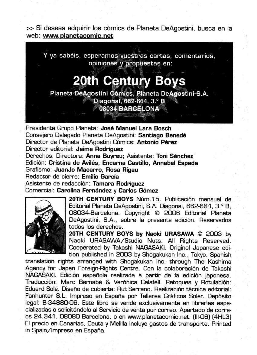 Read 20th Century Boys (ES) Manga Online