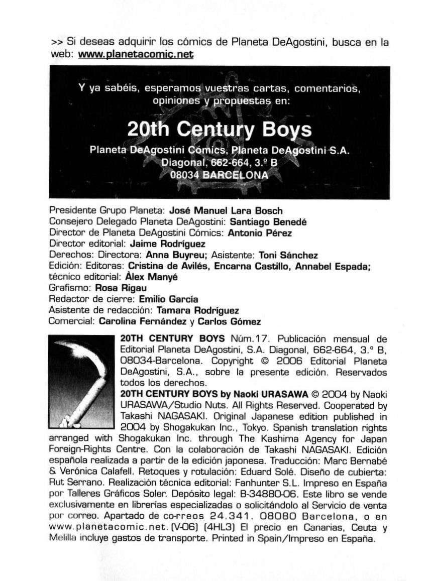 Read 20th Century Boys (ES) Manga Online