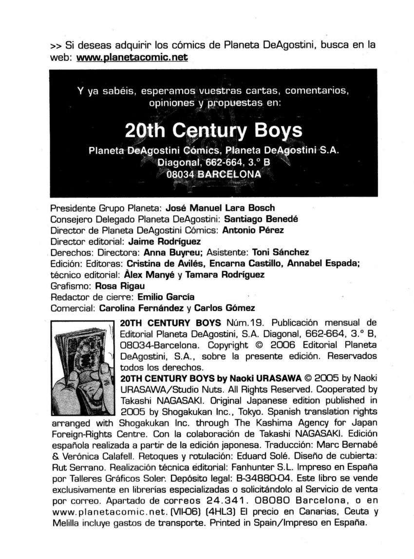 Read 20th Century Boys (ES) Manga Online