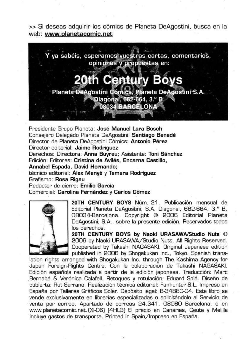 Read 20th Century Boys (ES) Manga Online
