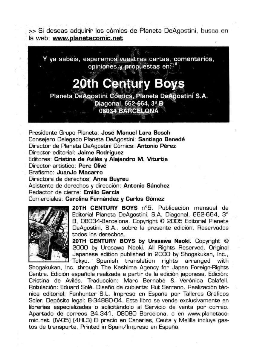 Read 20th Century Boys (ES) Manga Online