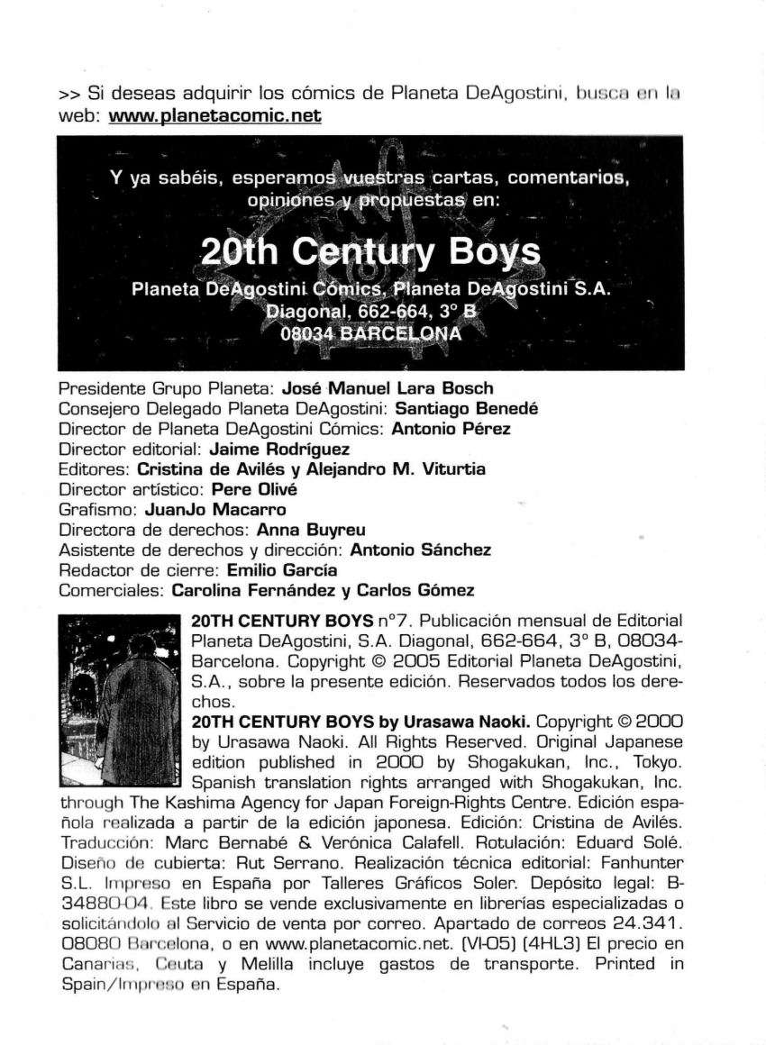Read 20th Century Boys (ES) Manga Online