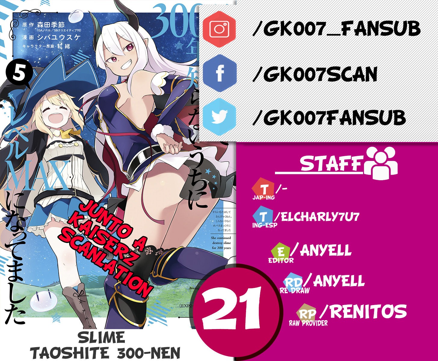 Read Slime Taoshite 300-nen, Shiranai Uchi ni Level Max ni Nattemashita (ES) Manga Online