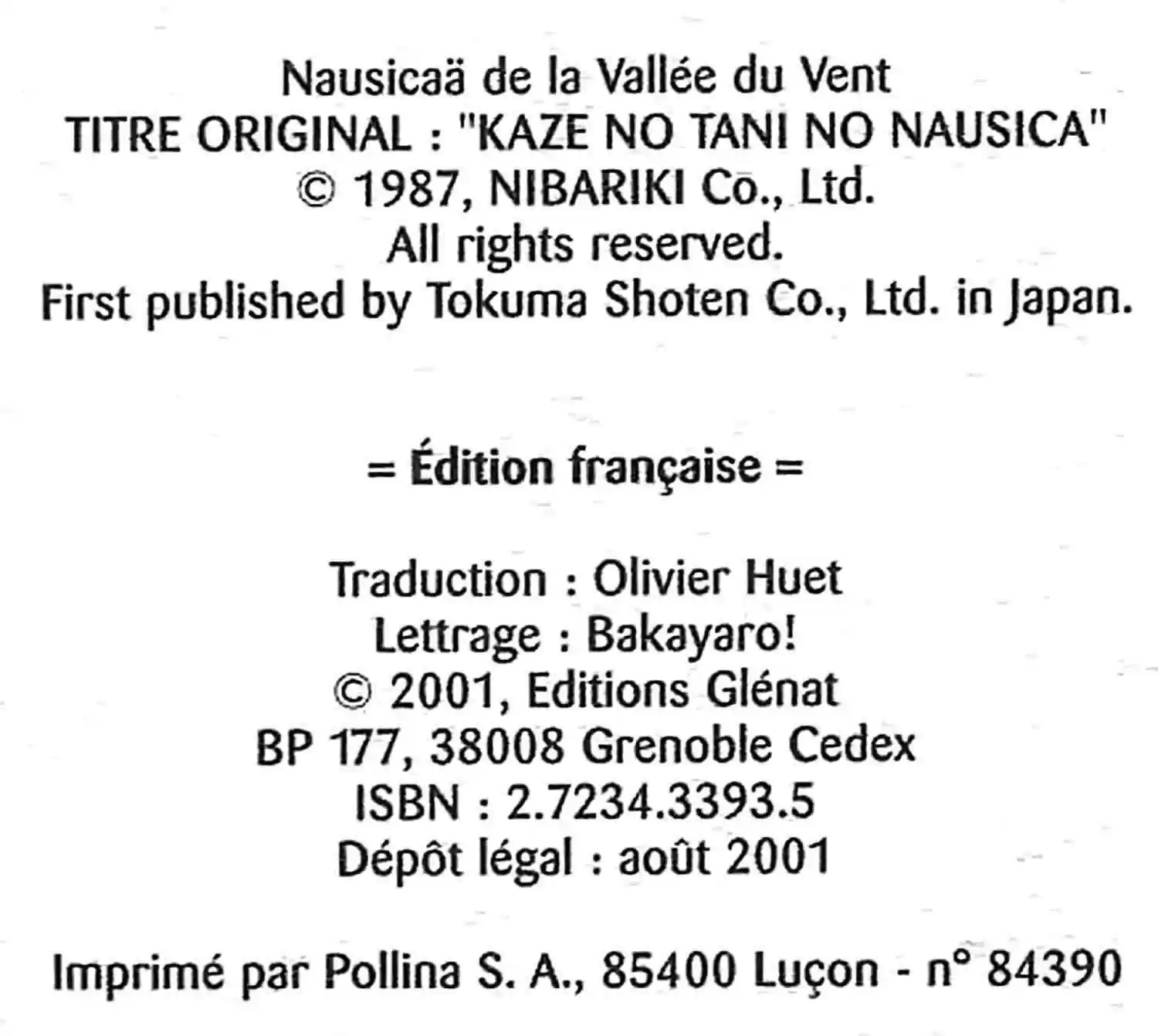 Read Kaze no Tani no Nausicaä (FR) Manga Online